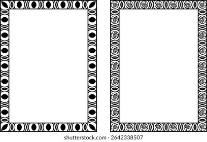 quadros de vetor pretos em um plano de fundo branco