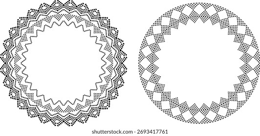 vector frames black on a white background