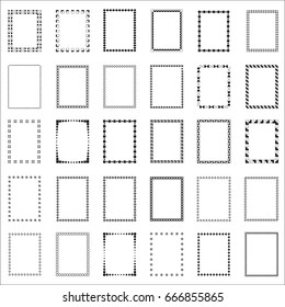 Vector  frames and borders set. Floral style ornamental photo and art frames, creative design elements for certificates, awards , diplomas, business card.