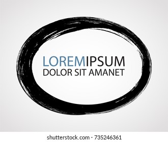 Vector Frames. Circle for image. Stamp distress texture . Grunge Black borders isolated on the background . Dirt effect . geometric shapes for your design