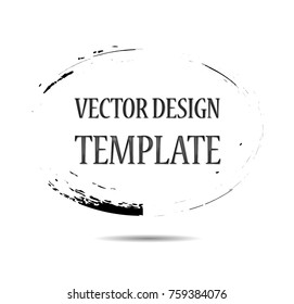 Vector Frames. circles for image. distress texture . Grunge Black oval borders isolated on the background . Dirt stamp effect . rounded geometric shapes for your design