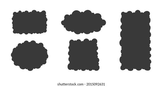 Vector frames. Cloud frames. Retro frames. Hand-drawn frames. Vector illustration