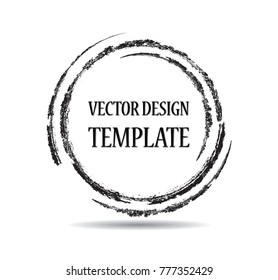 Vector Frames  for image. distress texture . Grunge Black borders isolated on the background . Dirt effect . geometric shapes for your design