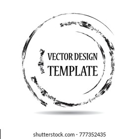 Vector Frames  for image. distress texture . Grunge Black borders isolated on the background . Dirt effect . geometric shapes for your design