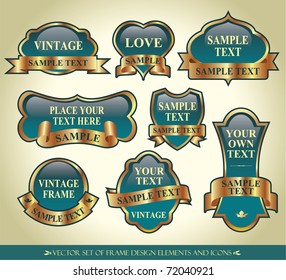 Vector frames and ornamental Easy to scale and edit. All pieces are separated
