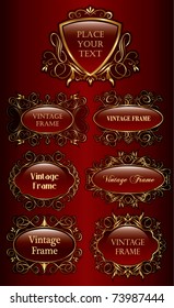 Vector frames and ornamental Easy to scale and edit. All pieces are separated.