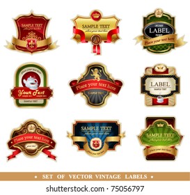 Vector frames and ornamental labels set. Easy to scale and edit. All pieces are separated.