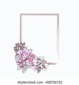 Vector frames with peonies. Can be used as greeting card, invitation card for wedding, birthday and other holiday and summer background.