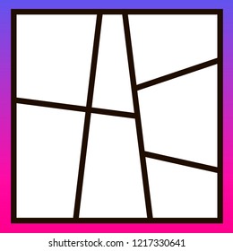 Vector frames photo collage
