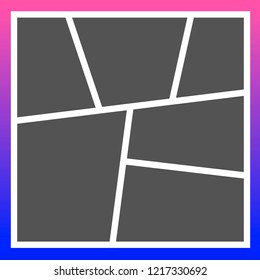 Vector frames photo collage
