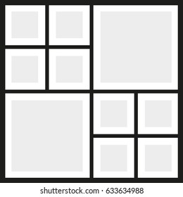 Vector frames photo collage