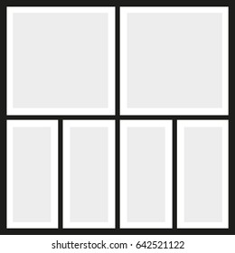 Vector frames photo collage