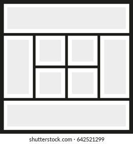 Vector frames photo collage