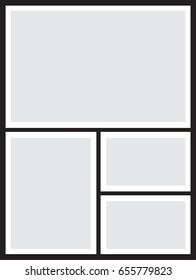 Vector frames photo collage