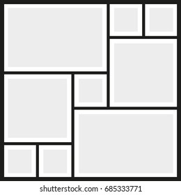 Vector frames photo collage