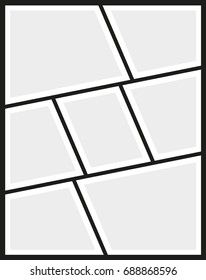 Vector frames photo collage
