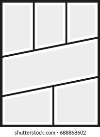 Vector frames photo collage