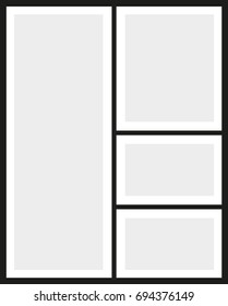Vector frames photo collage