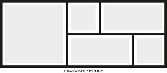 Vector frames photo collage