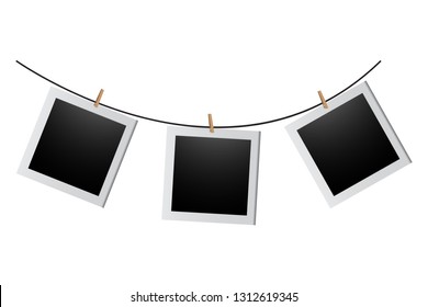 Vector frames photo collage.
Frames on office supplies Vector illustration EPS10