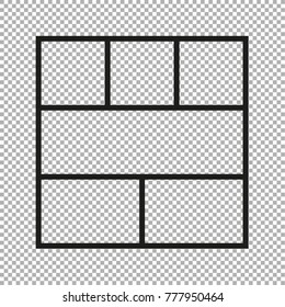 Vector frames photo collage for print illustration