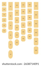 Vector Frames ratio resolution rectangle with various curvatures 1x1 1x2 2x3 3x4 4x5 16x9