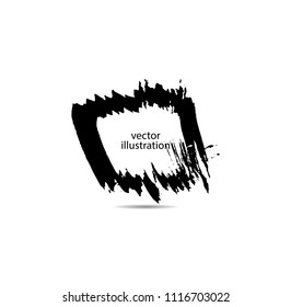 Vector Frames. rectangles for image. distress texture . Grunge Black borders isolated on the background . Dirt effect . geometric shapes for your design
