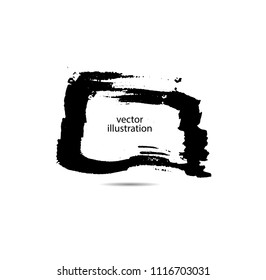 Vector Frames. rectangles for image. distress texture . Grunge Black borders isolated on the background . Dirt effect . geometric shapes for your design
