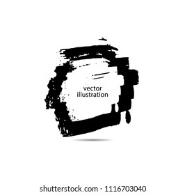 Vector Frames. rectangles for image. distress texture . Grunge Black borders isolated on the background . Dirt effect . geometric shapes for your design
