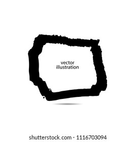 Vector Frames. rectangles for image. distress texture . Grunge Black borders isolated on the background . Dirt effect . geometric shapes for your design
