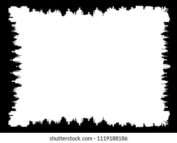 Vector Frames. rectangles for image. distress texture . Grunge Black borders isolated on the background . Dirt effect . geometric shapes for your design
