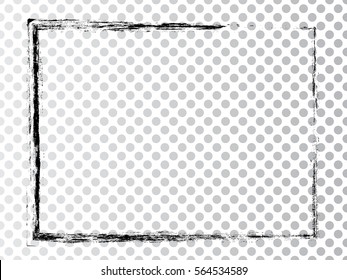 Vector Frames. rectangles for image. distress texture . Grunge Black and White borders isolated on the transparent background . Dirt effect . 