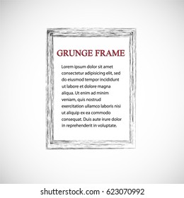 Vector Frames. rectangles for image. distress texture . Grunge Black and White borders isolated on the transparent background . Dirt effect . 