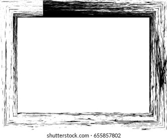 Vector Frames. rectangles for image. distress texture . Grunge Black and White borders  . Dirt effect . 