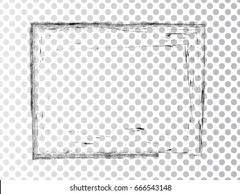 Vector Frames. rectangles for image. distress texture . Grunge Black and White borders isolated on the transparent background . Dirt effect . 