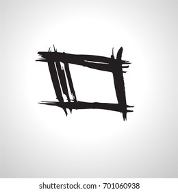 Vector Frames. rectangles for image. distress texture . Grunge Black borders isolated on the background . Dirt effect . geometric shapes for your design