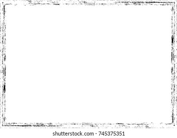 Vector Frames. rectangles for image. distress texture . Grunge Black borders isolated on the background . Dirt effect . geometric shapes for your design