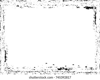 Vector Frames. rectangles for image. distress texture . Grunge Black borders isolated on the background . Dirt effect . geometric shapes for your design