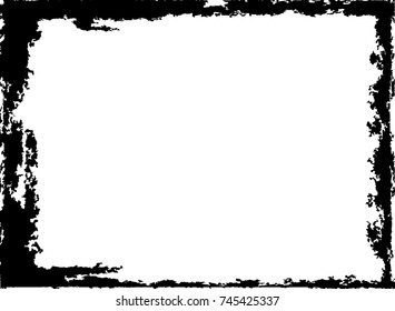 Vector Frames. rectangles for image. distress texture . Grunge Black borders isolated on the background . Dirt effect . geometric shapes for your design