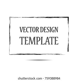 Vector Frames. rectangles for image. distress texture . Grunge Black borders isolated on the background . Dirt effect . geometric shapes for your design