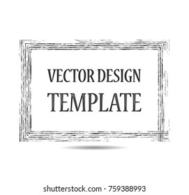 Vector Frames. rectangles for image. distress texture . Grunge Black borders isolated on the background . Dirt effect . geometric shapes for your design