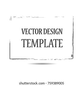 Vector Frames. rectangles for image. distress texture . Grunge Black borders isolated on the background . Dirt effect . geometric shapes for your design