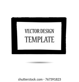 Vector Frames. rectangles for image. distress texture . Grunge Black borders isolated on the background . Dirt effect . geometric shapes for your design