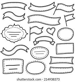 vector frames sketch in scrap-booking style