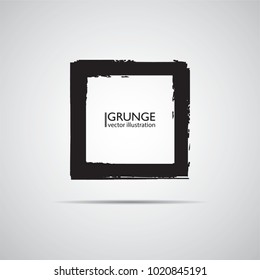 Vector Frames. squares for image. distress texture . Grunge Black borders isolated on the background . Dirt effect . geometric shapes for your design