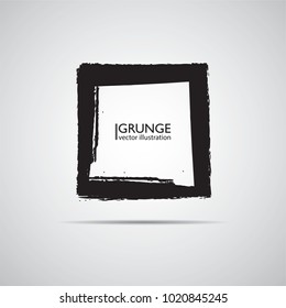 Vector Frames. squares for image. distress texture . Grunge Black borders isolated on the background . Dirt effect . geometric shapes for your design