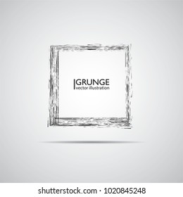Vector Frames. squares for image. distress texture . Grunge Black borders isolated on the background . Dirt effect . geometric shapes for your design