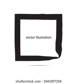 Vector Frames. squares for image. distress texture . Grunge Black borders isolated on the background . Dirt effect . geometric shapes for your design