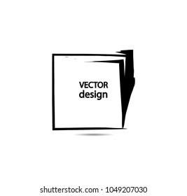 Vector Frames. squares for image. distress texture . Grunge Black borders isolated on the background . Dirt effect . geometric shapes for your design