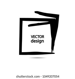 Vector Frames. squares for image. distress texture . Grunge Black borders isolated on the background . Dirt effect . geometric shapes for your design